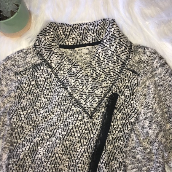 LUCKY BRAND | Sweater Jacket Black Cream Women’s Size Large - Picture 3 of 8